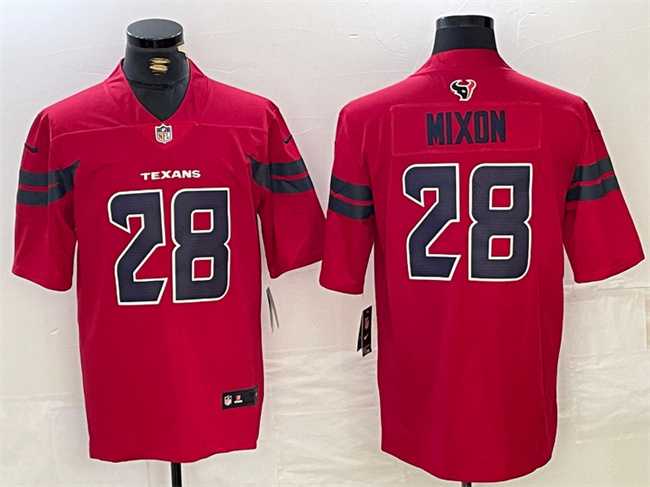 Mens Houston Texans #28 Joe Mixon Red Vapor Untouchable Stitched Football Jersey