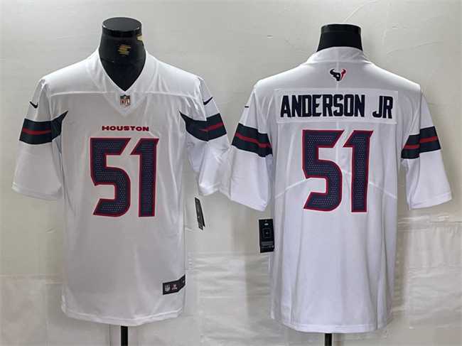 Mens Houston Texans #51 Will Anderson Jr. White Vapor Untouchable Football Stitched Jersey