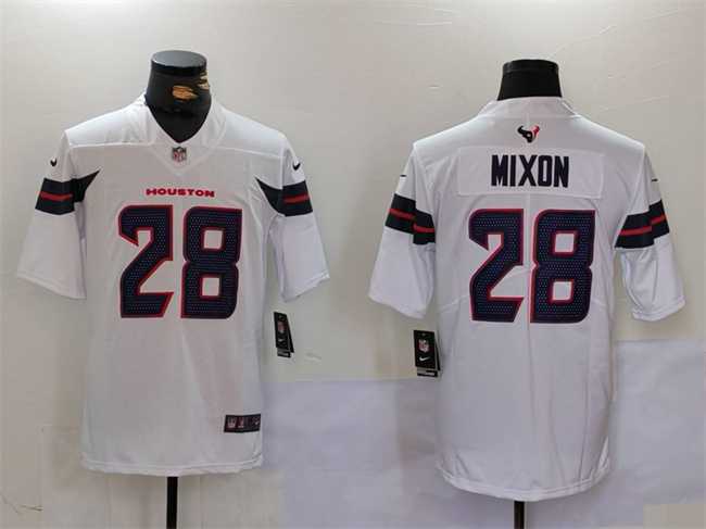 Mens Houston Texans #28 Joe Mixon White Vapor Untouchable Stitched Football Jersey