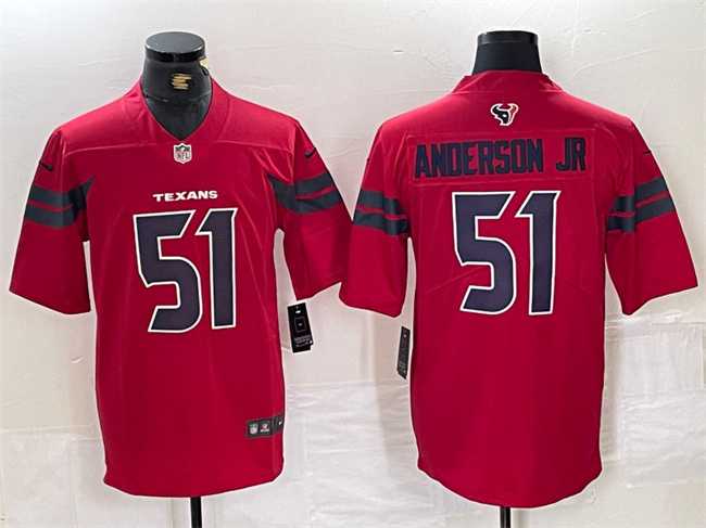Mens Houston Texans #51 Will Anderson Jr. Red Vapor Untouchable Football Stitched Jersey