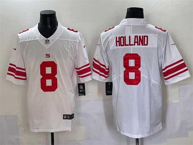Mens New York Giants #8 Jevon Holland White 2025 Vapor Untouchable Limited Football Stitched Jersey
