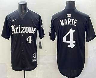 Mens Arizona Diamondbacks #4 Ketel Marte Black Vapor Premier Limited Stitched Baseball Jersey
