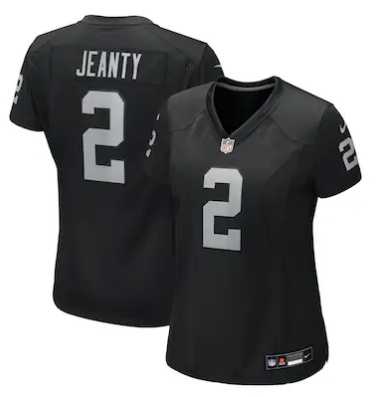Womens Las Vegas Raiders #2 Ashton Jeanty Black 2025 F.U.S.E. Vapor Stitched Jersey Dzhi