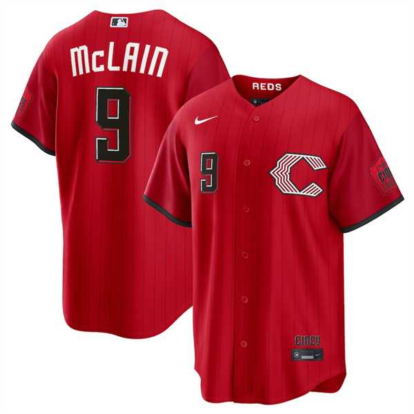 Mens Cincinnati Reds #9 Matt McLain Red 2026 City Connect Stadium Stitched Jersey Dzhi