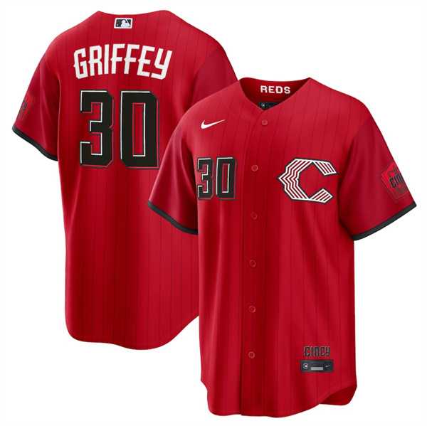 Mens Cincinnati Reds #30 Will Benson Red 2026 City Connect Stadium Stitched Jersey Dzhi