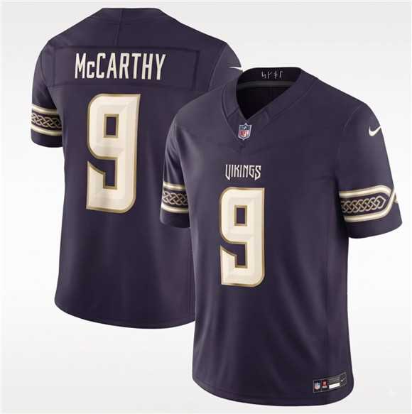 Mens Minnesota Vikings #9 J.J. McCarthy Deep Purple 2026 F.U.S.E. Rivalries Collection Limited Stitched Jersey Dzhi