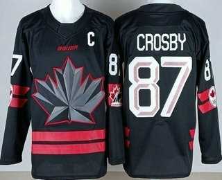 Youth Canada #87 Sidney Crosby Black 2026 Olympics Authentic Jersey