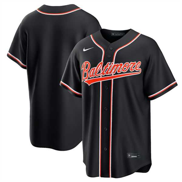 Mens Baltimore Orioles Blank Black Out Stitched Jersey Dzhi
