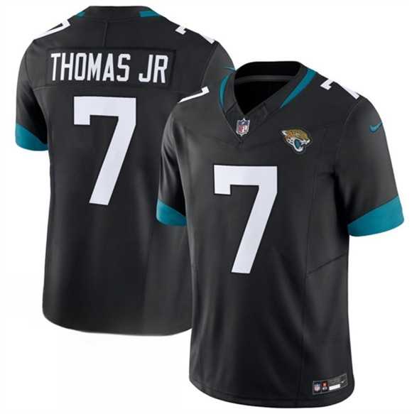 Mens Jacksonville Jaguars #7 Brian Thomas Jr. Black 2026 F.U.S.E. Vapor Untouchable Limited Stitched Jersey Dzhi