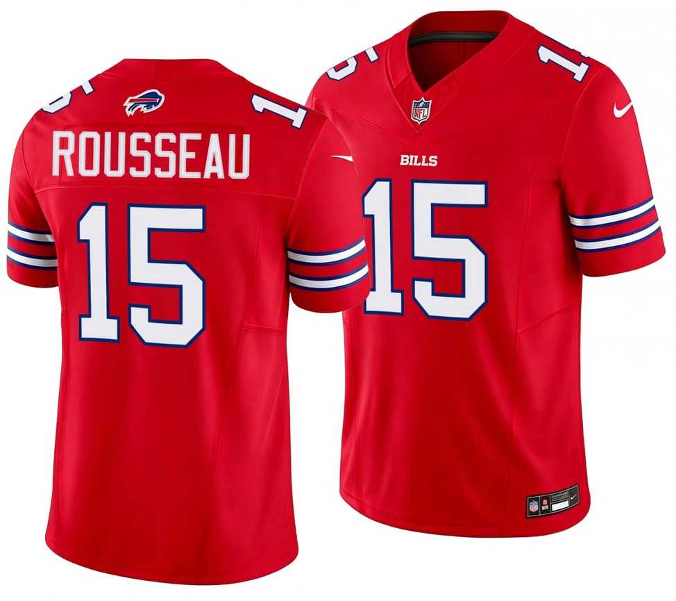 Mens Buffalo Bills #15 Gregory Rousseau Red 2026 F.U.S.E.Vapor Untouchable Limited Stitched Jersey
