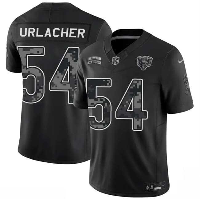 Mens Chicago Bears #54 Brian Urlacher Black 2026 F.U.S.E. Salute to Service Limited Stitched Jersey