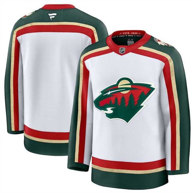 Mens Minnesota Wild Blank White 2025 25th Anniversary Stitched Jersey Dzhi