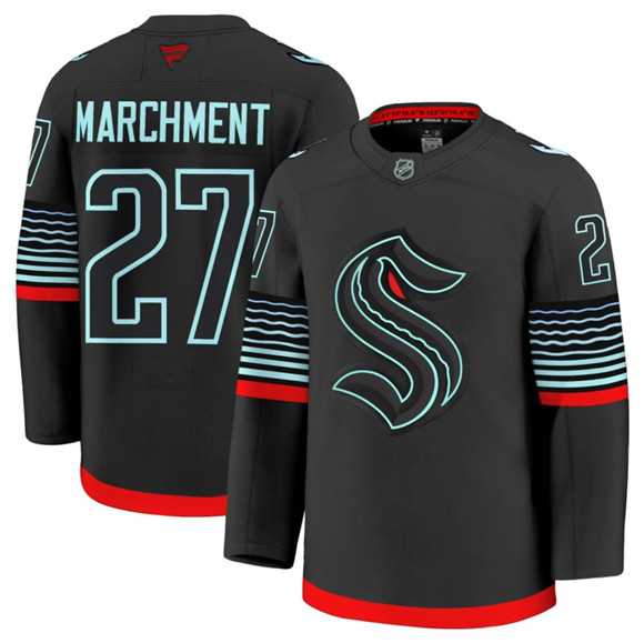 Mens Seattle Kraken #27 Mason Marchment Black Alternate Stitched Jersey Dzhi