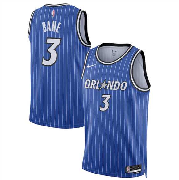 Mens Orlando Magic #3 Desmond Bane Blue 2025 Icon Edition Stitched Basketball Jersey Dzhi->->
