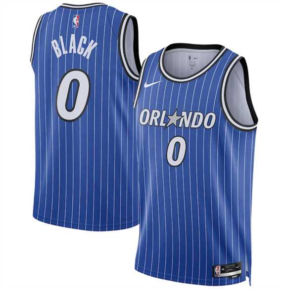 Mens Orlando Magic #0 Anthony Black Blue 2025 Icon Edition Stitched Basketball Jersey Dzhi->->