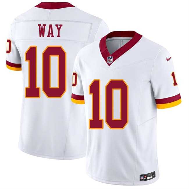 Mens Washington Commanders #10 Tress Way White 2026 F.U.S.E. Vapor Limited Stitched Jersey