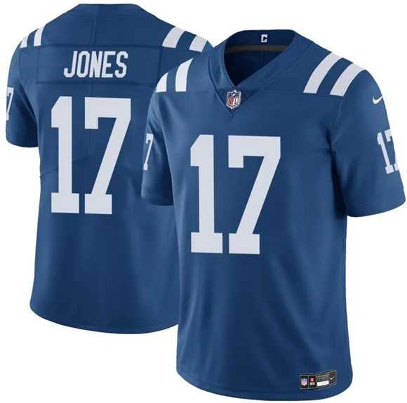 Men & Women & Youth Indianapolis Colts #17 Daniel Jones Blue Vapor Limited Stitched Jersey->->