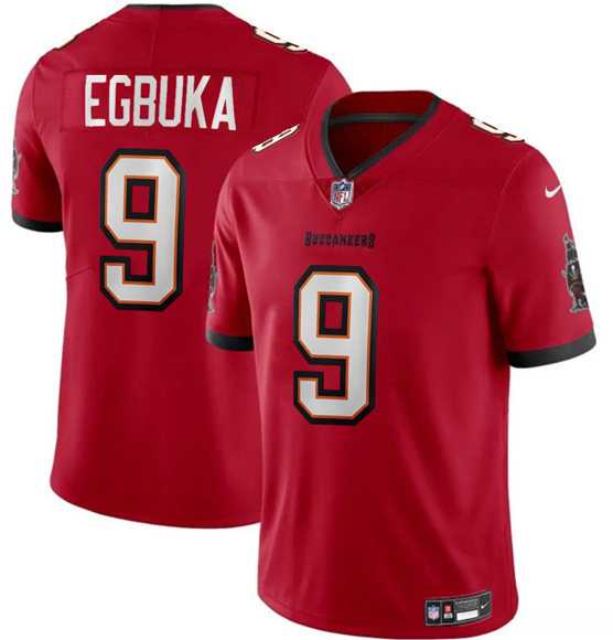 Men & Women & Youth Tampa Bay Buccaneers #9 Emeka Egbuka Red 2025 Draft Vapor Limited Stitched Jersey->->