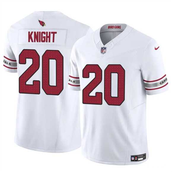 Mens Arizona Cardinals #20 Bam Knight White 2025 F.U.S.E. Vapor Untouchable Limited Stitched Jersey->->