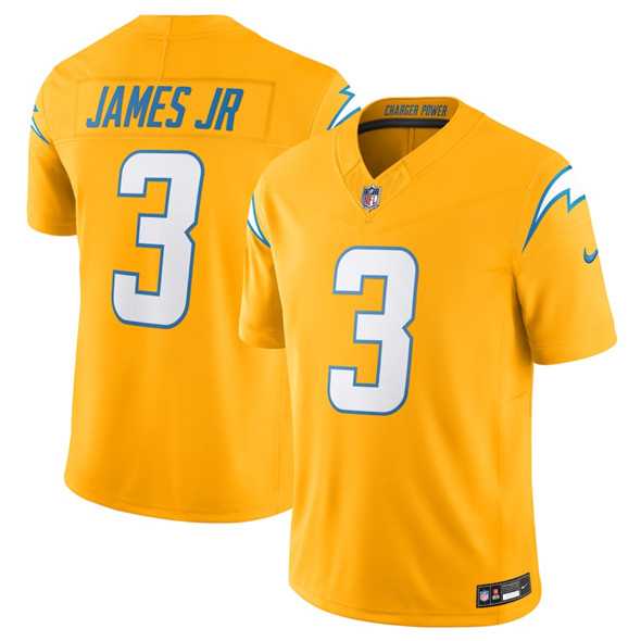 Men & Women & Youth Los Angeles Chargers #3 Derwin James Jr. Gold 2025 F.U.S.E. Alternate Vapor Limited Stitched Jersey