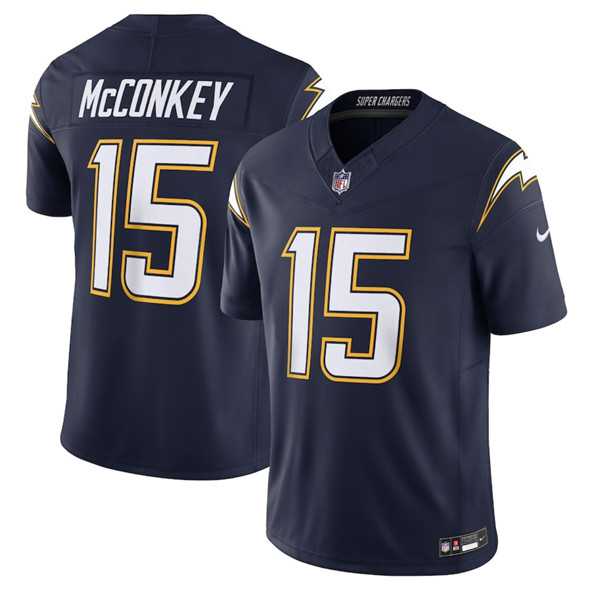 Men & Women & Youth Los Angeles Chargers #15 Ladd McConkey Navy 2025 F.U.S.E. Alternate Vapor Limited Stitched Jersey