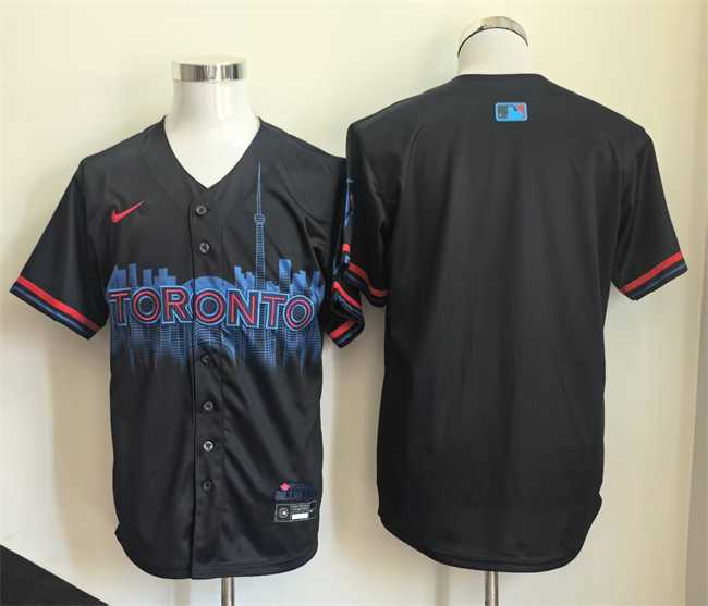 Mens Toronto Blue Jays Blank Navy 2024 City Connect Limited Stitched Baseball Jersey