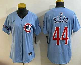 Youth Chicago Cubs #44 Anthony Rizzo Baby Blue Limited Jersey