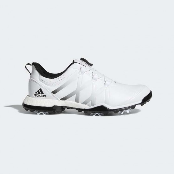 Womens White/Core Black Adidas Adipower Boost Boa Golf Shoes 420OAZMU