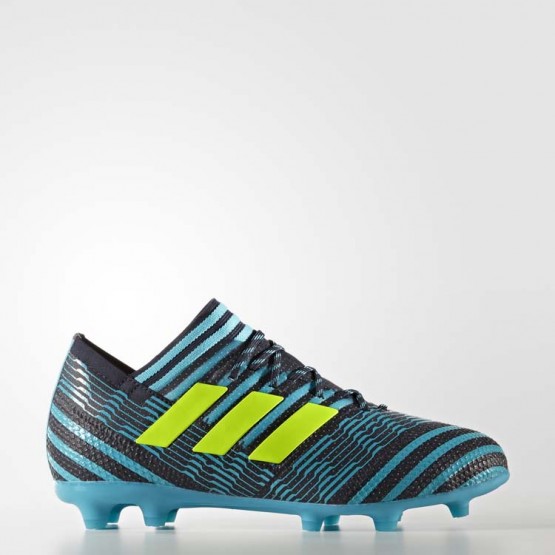 Kids Legend Ink/Electricity/Energy Blue Adidas Nemeziz 17.1 Firm Ground Cleats Soccer Cleats 796MCVZP