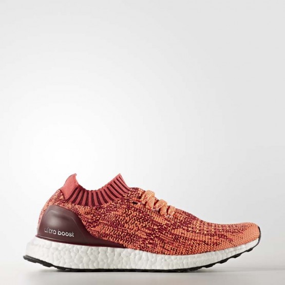 Womens Collegiate Burgundy/Glow Orange Adidas Ultra Boost Uncaged Running Shoes 922TZCFK