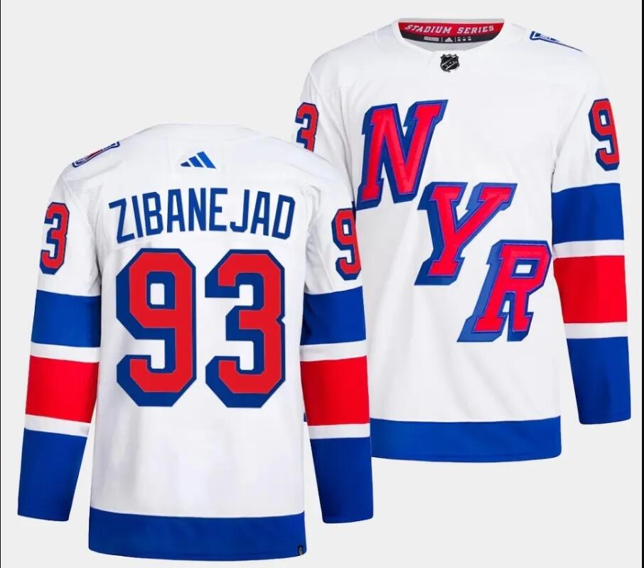 Men New York Rangers #93 Zibanejad white 2024 Hockey Stadium Series ...