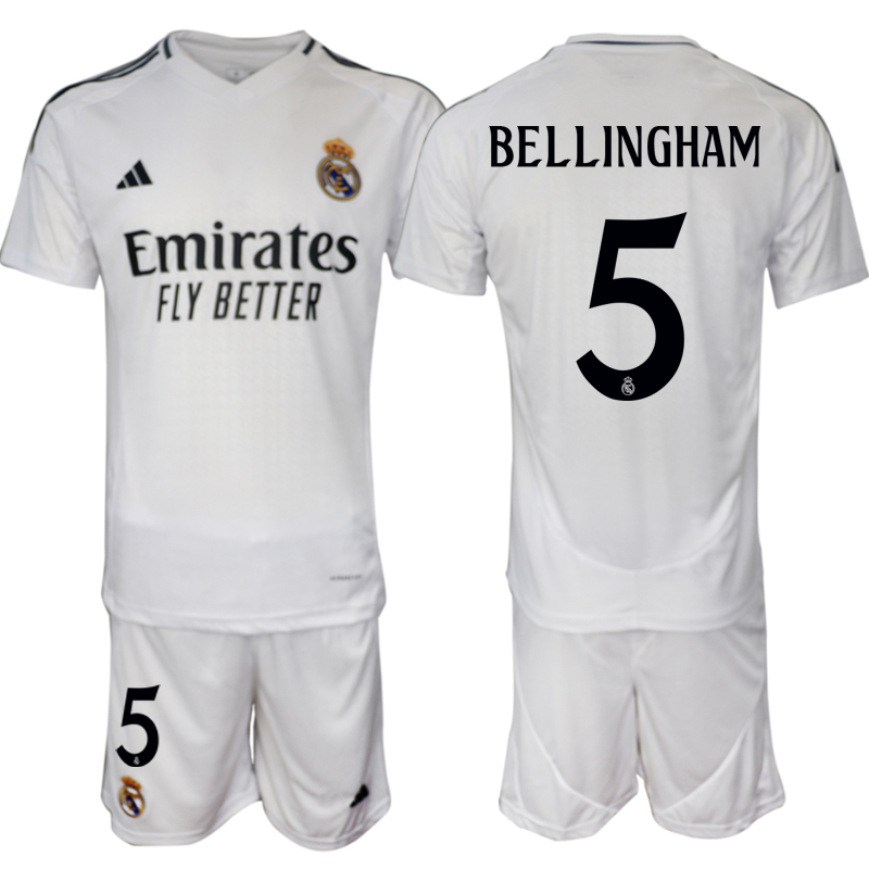 Men 2024-2025 Club Real Madrid home White #5 Soccer Jersey Cheap Wholesale