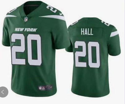 Men New York Jets #20 Breece Hall 2022 Green Vapor Untouchable Limited Stitched jersey