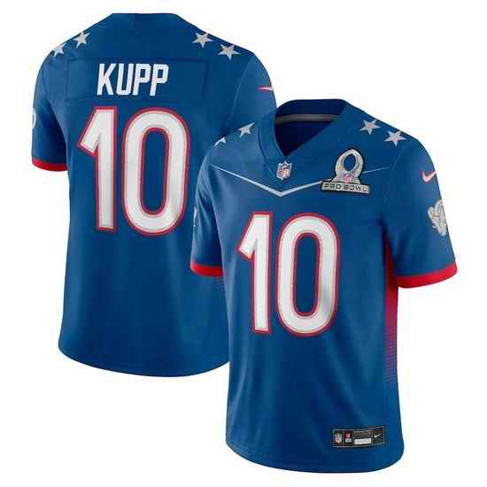 Men 2022 NFL Pro Bowl Los Angeles Rams #10 Cooper Kupp NFC Blue Jersey