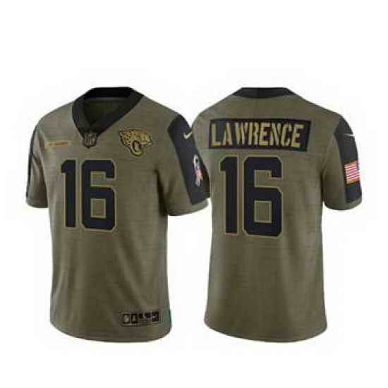 Men Women Youth Toddler Jacksonville Jaguars Custom 2021 Olive Salute To Service Limited Jersey