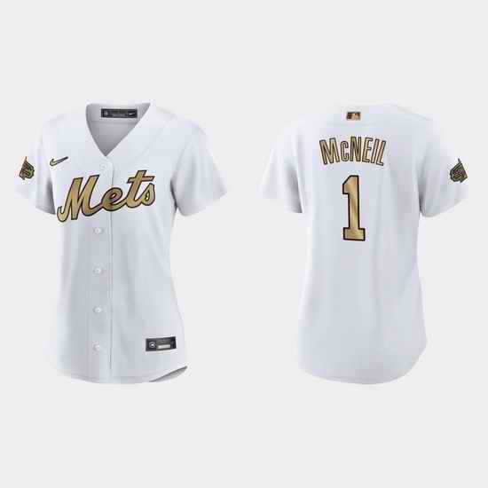 Women New York Mets Jeff Mcneil 2022 Mlb All Star Game Replica White Jersey