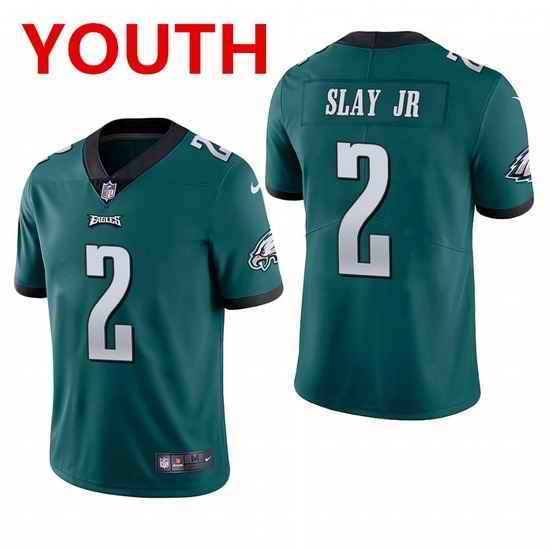 youth philadelphia eagles #2 darius slay jr  midnight green vapor limited Nike jersey