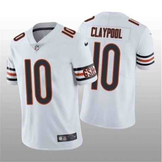 Men Chicago Bears #10 Chase Claypool White Vapor Untouchable Limited Stitched Football Jersey