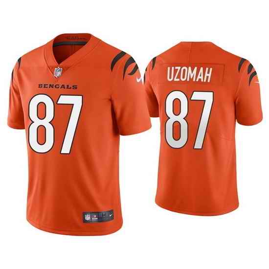 Youth Cincinnati Bengals #87 C J  Uzomah Orange Vapor Untouchable Limited Stitched Jersey