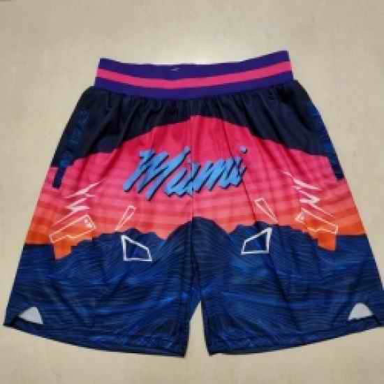 Men Miami Heat Transfer Shift Pocket Shorts