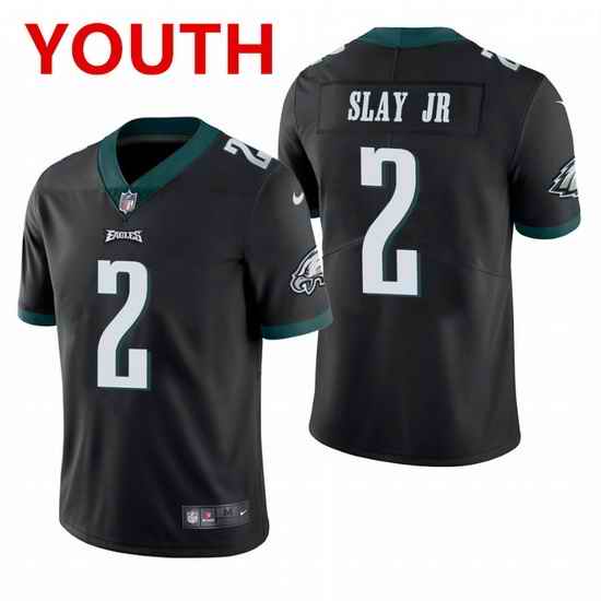 youth philadelphia eagles #2 darius slay jr  black vapor limited Nike jersey