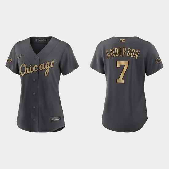 Women Tim Anderson Chicago White Sox 2022 Mlb All Star Game Replica Charcoal Jersey