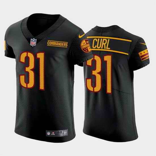 Men Washington Commanders #31 Kamren Curl Black Elite Stitched jersey