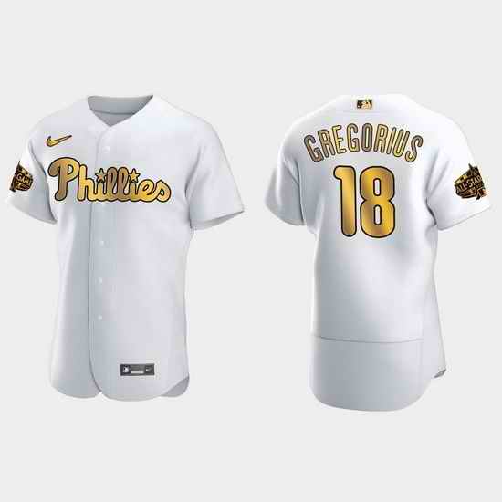 Men Philadelphia Phillies Didi Gregorius 2022 Mlb All Star Game White Gold Men Jersey