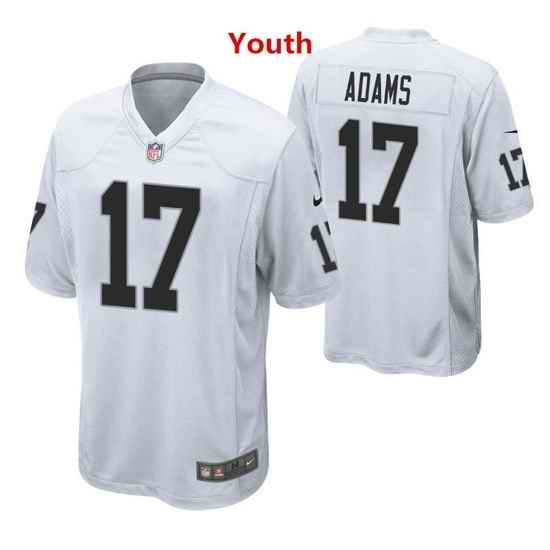 Youth  Las Vegas Raiders #17 Davante Adams White Vapor Limited Stitched Jersey