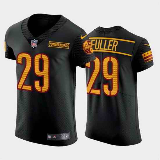 Men Washington Commanders #29 Kendall Fuller Black Elite Stitched jersey