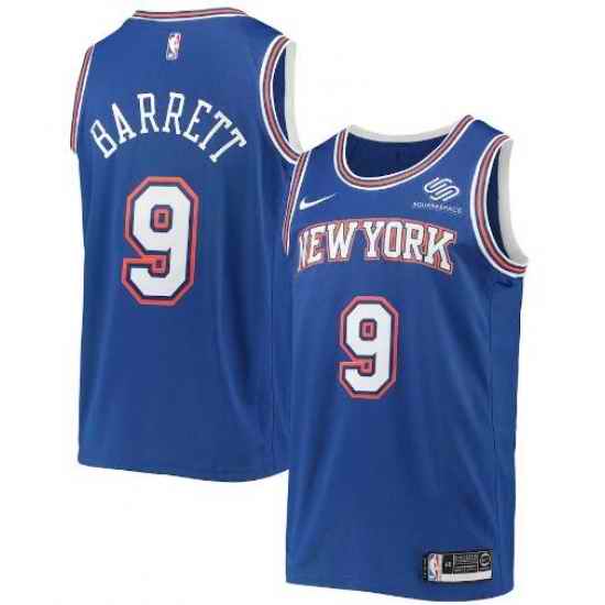 Youth  RJ Barrett Blue New York Knicks 2020 #21 Swingman Player Jersey