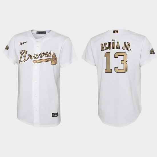 Youth Ronald Acuna Jr. Atlanta Braves 2022 Mlb All Star Game White Jersey