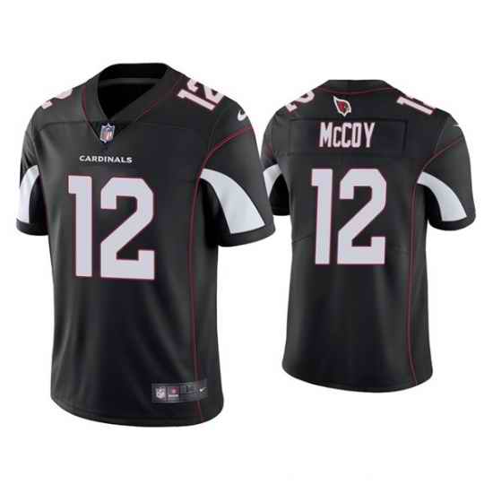 Men Arizona Cardinals #12 Colt McCoy Black Vapor Untouchable Limited Stitched Jersey