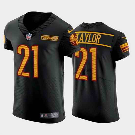 Men Washington Commanders #21 Sean Taylor Black Elite Stitched jersey